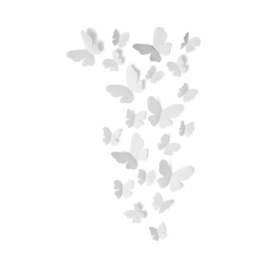Creatività rappresentata da farfalle di carta