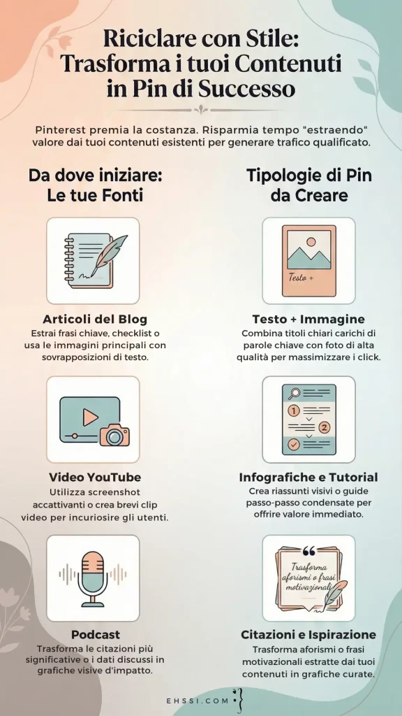 Creare pin valorizzando contenuti che hai già
