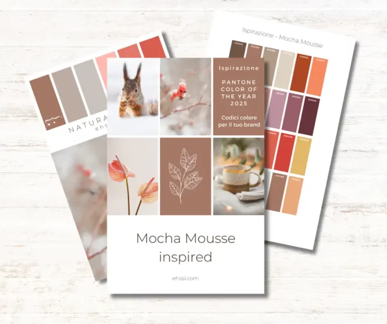 Palette colori con Mocha Mousse